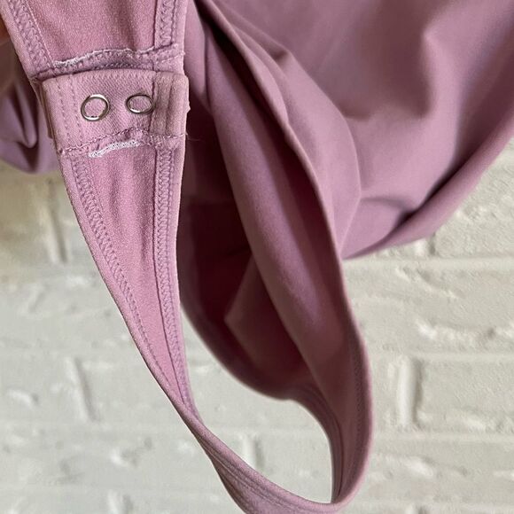 Free People Dusty Mauve Clean Lines Bodysuit Size M/L - Picture 4 of 5
